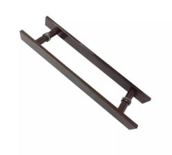 Puxador Bronze 1003 (Escuro) 40cm (30cm Entre Furos) Barra Chata Porta Vidro Madeira Port�o