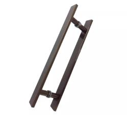 Puxador Bronze 1003 (Escuro) 40cm (30cm Entre Furos) Barra Chata Porta Vidro Madeira Port�o