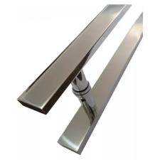 Puxador Alum�nio Polido 30cm (20cm Entre Furos) Barra Chata Porta Vidro Madeira Port�o