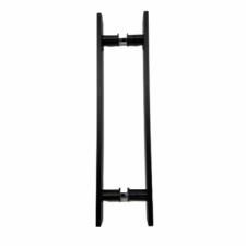 Puxador Preto 30cm (20cm Entre Furos) Barra Chata Porta Vidro Madeira Port�o