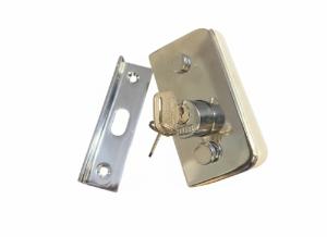 Kit 01 Cromado para Porta Pivotante em Vidro Temperado Blindex