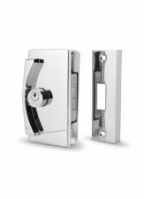 Kit Fechadura 3530 (1510F) Cromada Vidro/Alvenaria Portas Correr Vidro Temperado BLINDEX