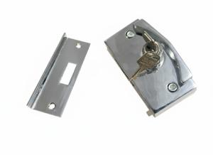 Kit Fechadura 3530 (1510F) Cromada Vidro/Alvenaria Portas Correr Vidro Temperado BLINDEX