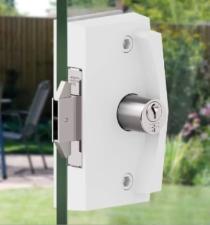 Kit Fechadura 3530 (1510F) Cromada Vidro/Alvenaria Portas Correr Vidro Temperado BLINDEX