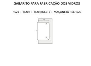 Kit Fechadura 1520 Cromada Vidro/Alvenaria Portas Pivotantes Vidro Temperado BLINDEX