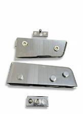 Kit 01 Sem Fechadura Cromado para Porta Pivotante em Vidro Temperado FVT