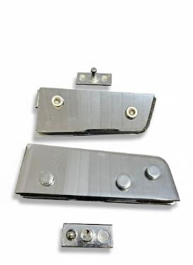 Kit 01 Sem Fechadura Cromado para Porta Pivotante em Vidro Temperado Forte Ferragens