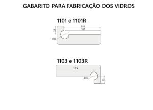 Kit 01 Sem Fechadura Cromado para Porta Pivotante em Vidro Temperado Forte Ferragens