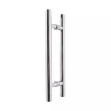 Puxador A�o Inox 304 30cm (20cm Entre Furos) Tubular Redondo Porta Vidro Madeira Port�o