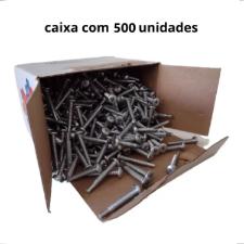 Kit Caixa c/ 500 Parafusos 4,8x38 Phillips Ponta Piloto Cabe�a Panela p/ Esquadria - New Fix