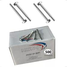 Kit Caixa c/ 500 Parafusos 4,8x38 Phillips Ponta Piloto Cabe�a Panela p/ Esquadria - New Fix