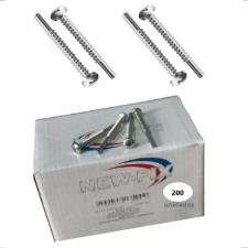 Kit Caixa c/ 200 Parafusos 4,8x50 Phillips Ponta Piloto Cabe�a Panela p/ Esquadria - New Fix