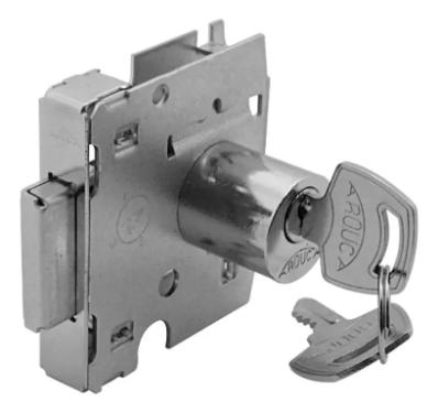 Miolo 3210 Arouca Cilindro 2 Chaves p/ Fechadura Redondo Porta Pivotante Vidro Cromado