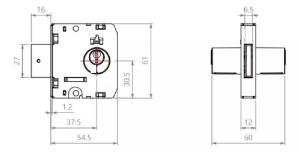 Miolo 3210 Arouca Cilindro 2 Chaves p/ Fechadura Redondo Porta Pivotante Vidro Cromado