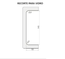 Kit Fechadura 1520TA Ma�aneta Cromada Vidro/Alvenaria Blindex Portas Pivotantes Vidro Temperado