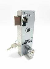 Miolo 1520TA Oval p/ Fechadura Ma�aneta Cromado Cilindro 2 Chaves Porta Pivotante Vidro