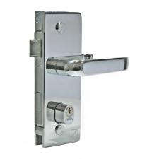 Miolo 1520TA Oval p/ Fechadura Ma�aneta Cromado Cilindro 2 Chaves Porta Pivotante Vidro