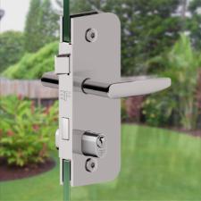 Miolo 1520TA Oval p/ Fechadura Ma�aneta Cromado Cilindro 2 Chaves Porta Pivotante Vidro