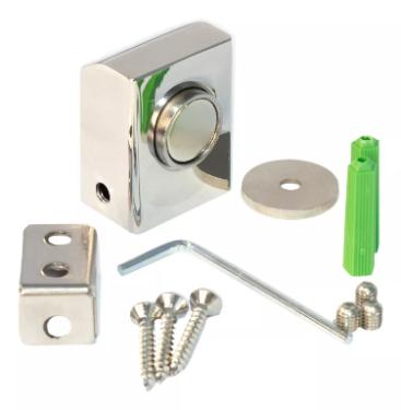 Prendedor Trava Portas Magn�tico Inox Fixador p/ Madeira Vidro Alum�nio ACM Ferro