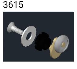 Kit c/ 2 Roldanas Exc�ntricas 3515 Padr�o Blindex Antigo