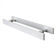 Puxador Branco 60cm (40cm Entre Furos) Barra Chata Porta Vidro Madeira Port�o