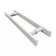 Puxador Branco 80cm (60cm Entre Furos) Barra Chata Porta Vidro Madeira Port�o