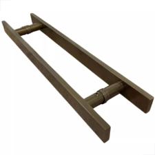 Puxador Bronze 1002 (Claro) 80cm (60cm Entre Furos) Barra Chata Porta Vidro Madeira Port�o