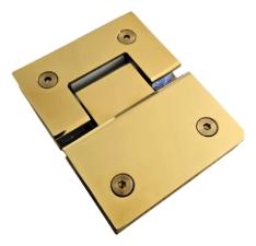 Dobradi�a Dourada Vidro / Vidro 1010 180� modelo Gv48 em A�o Inox 304 - Porta Vidro Box