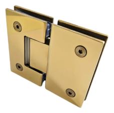 Dobradi�a Dourada Vidro / Vidro 1010 180� modelo Gv48 em A�o Inox 304 - Porta Vidro Box