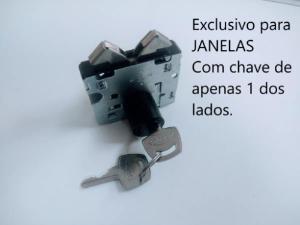 Miolo Janela (chave de 1 lado) 3532 Arouca Preto Cilindro Redondo p/ Fechadura Vidro