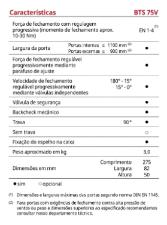 Mola Hidr�ulica Dormakaba BTS-75V Completa Piso Dorma Porta Vidro Blindex