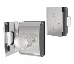 Fechadura El�trica p/ Porta (Vidro/Alvenaria) A�o Inox - AGL PV200R1i - Abertura Interna