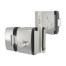 Fechadura El�trica p/ Porta (Vidro/Vidro) A�o Inox - AGL PV200R2i - Abertura Interna