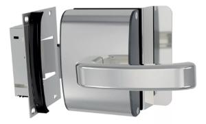 Fechadura El�trica p/ Porta de (Vidro/Alvenaria) A�o Inox - AGL PV200R1E - Abertura Externa