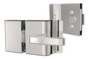 Fechadura El�trica p/ Porta (Vidro/Vidro) A�o Inox - AGL PVR2E - Abertura Externa