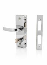 Kit Fechadura 1520TA Ma�aneta Cromada Vidro/Alvenaria Portas Pivotantes Vidro Temperado Forte Ferragens