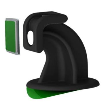 Prendedor Trava Portas Magn�tico Adesivo Preto Fixador p/ Vidro Alum�nio ACM Ferro