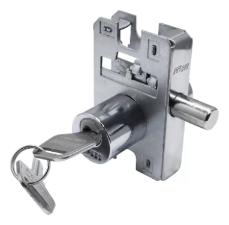 Miolo 1520 Redondo Cromado Cilindro 2 Chaves p/ Fechadura Porta Pivotante Vidro