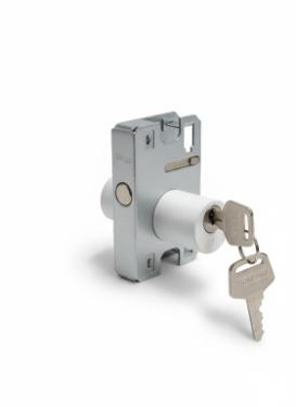 Miolo 1520 Redondo Branco Cilindro 2 Chaves p/ Fechadura Porta Pivotante Vidro