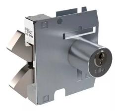 Miolo 3530 (1510F) Redondo Cilindro 2 Chaves p/ Fechadura Porta Correr Vidro Cromado