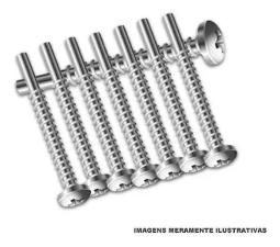 Kit Caixa c/ 500 Parafusos 4,8x32 Phillips Ponta Piloto Cabe�a Panela p/ Esquadria PAR428 - New Fix