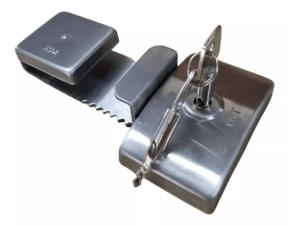 Fechadura Press�o / Encaixe FC1 p/ Porta Vidro Correr A�o Inox Escovado