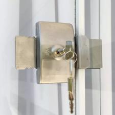 Fechadura Press�o / Encaixe FC1 p/ Porta Vidro Correr A�o Inox Escovado