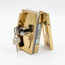 Kit Fechadura Blindex 3530 Dourada (1510fF) Vidro Alvenaria Kit10