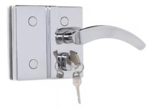 Fechadura Ma�aneta Recorte 1520 Vidro/Vidro Cromada MM - Porta Blindex