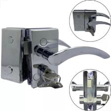 Fechadura Ma�aneta Recorte 1520 Vidro/Vidro Cromada MM - Porta Blindex