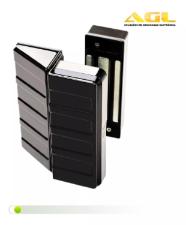 Fechadura Eletro�m� AL150 AGL Preto - Magn�tico Porta Port�o Vidro