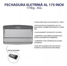 Fechadura Eletro�m� AL175 AGL Inox - Magn�tico Porta Port�o Vidro