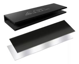 Suporte Fechadura Eletro�m� PV Preto Encaixe Vidro Al150 At� Al200 AGL - Magn�tico