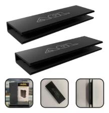 Suporte Fechadura Eletro�m� PV Preto Encaixe Vidro Al150 At� Al200 AGL - Magn�tico